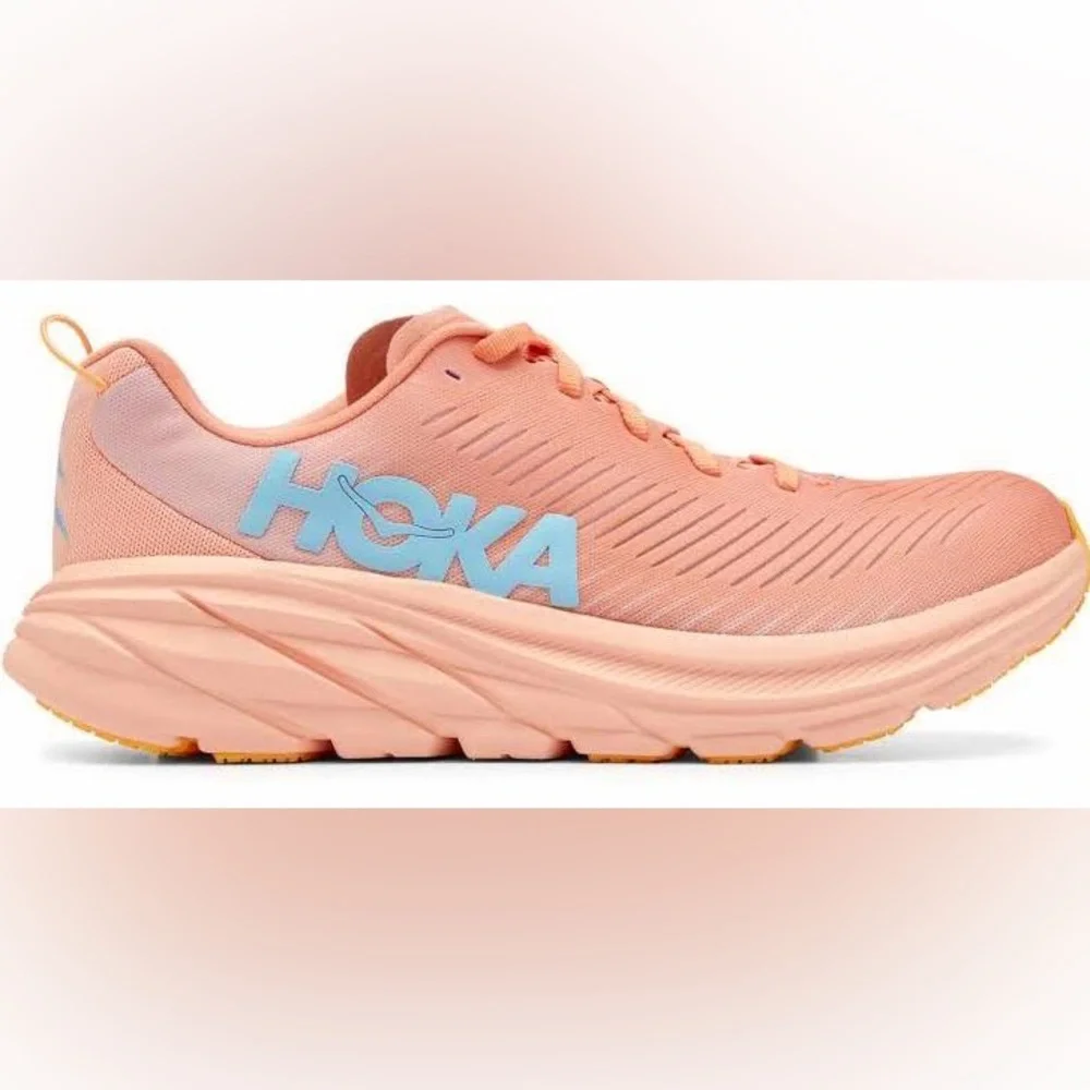 NWT Hoka Rincon 3 women’s running shoes , brand new in box , coral salmon orange - Picture 16 of 16
